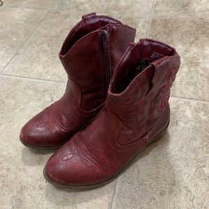 🦄 Maroon Girl’s Cowgirl Boots
